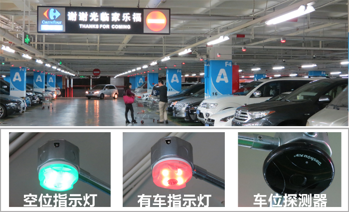 上海家乐福古北店停车场系统和车位引导系统